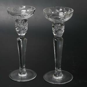 LJUSSTAKAR. Glas, ett par. 