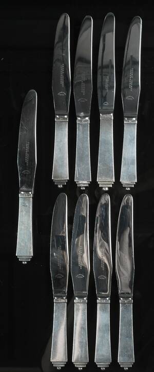 Harald Nielsen for Georg Jensen. Pyramide frokostknive af sterlingsølv 9