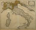 Kolorierte Landkarte, Italien