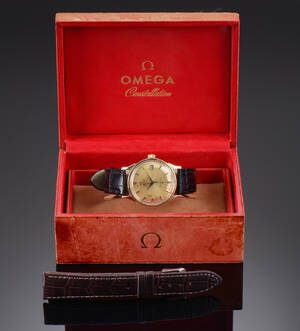 Vintage Omega Constellation Pie Pan, herrearmbåndsur