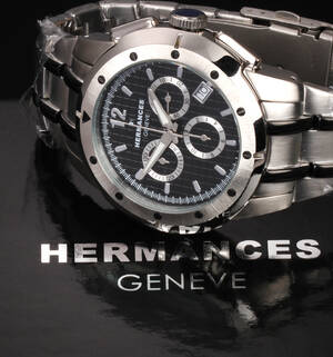 Hermances, Geneve. Chronograph. Herrearmbåndsur Model G104-10
