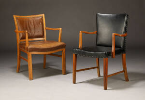 Dansk møbelproducent. To armstole, 1950erne 2