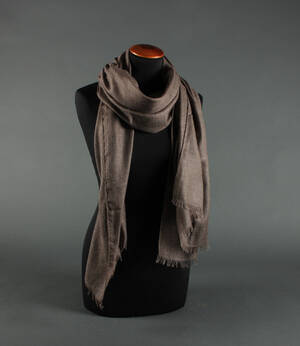 Yves Saint Laurent. Kashmir tørklæde, lys brun