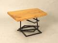 Unikat Coffee Table mit Baumscheibe in Eiche und federndem Gestell Diese Ware steht erneut zur Auktion unter der Warennummer 4217789