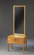 Aksel Kjærsgaard. Kommode samt spejl, eg 2 