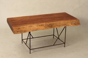 Unikat Coffee Table mit Baumscheibe aus Niangon