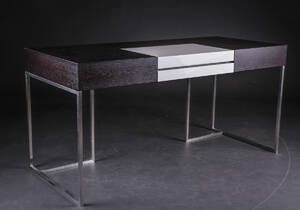 Skrivebordarbejdsbord, laseret ask.