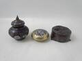 Kina, 3 delar. bland annat. Cloisonné