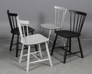 Poul M. Volther. Fire stole i bemalet bøg. 4 