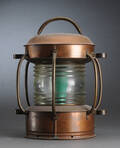 Lanterne af kobber og glas. Denne vare er sat til omsalg under nyt varenummer 4040095