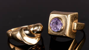 Par vintage ringe 14 kt. 13 gr. 2
