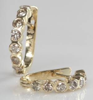 Par brillantøreringe, ca. 1.28 ct. 2