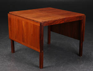 Kvadratisk spisebord m. udtræk, palisander, Vejle stole- og Møbelfabrik 5 