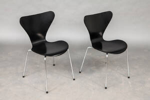 Arne Jacobsen, Set Stühle Modell 3107 für Fritz Hansen 2 