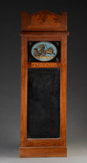 Empire spejl i ramme af mahogni, 1810-20