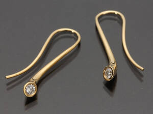 Georg Jensen. Magic ørehængere i 18 kt. guld med brillanter, 0.20 ct. 2 