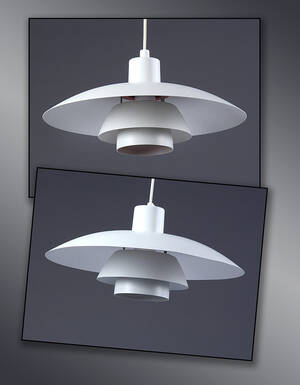 Poul Henningsen, par PH4 pendler, hvidlakerede 2