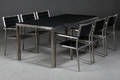 Havemøbler. Spisebord samt seks stole, sort 7 Denne auktion er annulleret1994079