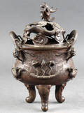 Kinesiske røgelseskar af bronze, 1800-1900-tallet
