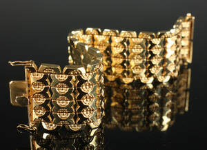Vintage armbånd af 18 kt. guld. Vægt 60 gram