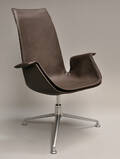 Preben Fabricius  Jørgen Kastholm. Tulip  chair i mørkebrunt læder