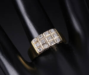 Vintage diamantring i 18 kt. guld, 0.24 ct.