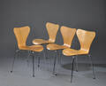 Arne Jacobsen. Fier syver stole, model 3107, ahorn 4