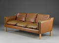 Tre-personers sofa, læder, dansk møbelproducent 