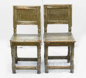 Stolar ett par, allmoge barock, 1700-tal