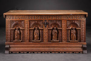 Kiste af egetræ, 1700-tallet