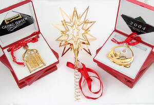 Georg Jensen. En samling juleuroer samt topstjerne 7