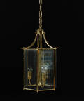 Ljuslykta, mässing, glas, 1900-tal