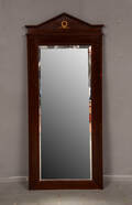 Spegel, Ram i trä, dekor i metall, 1900-tal