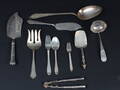 Samling diverse sølvtøj, bl.a Georg Jensen. 10