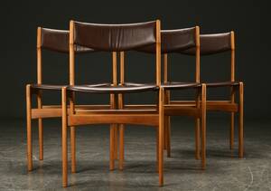 Dansk møbelproducent. Fire stole af egetræ 4