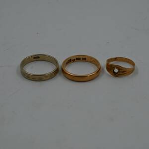 3 guldringar 18 K