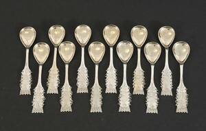 Kaffeskedar 12st, silver, KEC