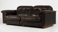 De Sede, Sofa  Zweisitzer, Modell 101,  Holz  Leder