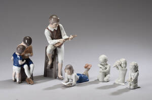 Bing  Grøndahl. Samling figurer af porcelæn. 6