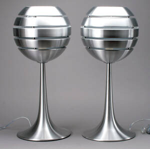 Par Manhattan bordlamper, aluminium 2 