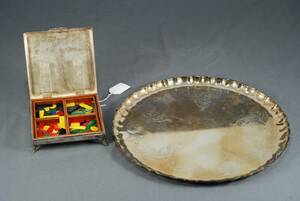 BRIDGESKRIN OCH BRICKA, NYSILVER, BRICKANS DIAM 40 CM