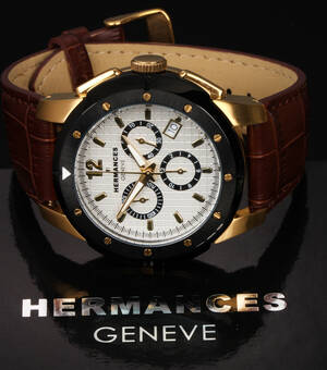 Hermances, Geneve. Chronograph. Herrearmbåndsur Model G104-10