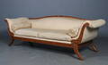 Sofa af mahogni, empireform