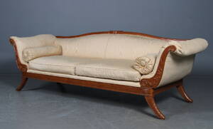 Sofa af mahogni, empireform