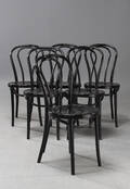 Caféstolar, böjträ Thonet stil, 6 st