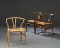 Hans J. Wegner. Tre stole af eg, Y-stol, model CH-24. 3 Denne vare er sat til omsalg under nyt varenummer 4825722