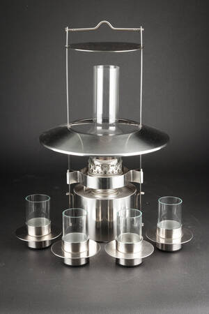 Erik Magnussen for Stelton. Skibslampe  olielampe samt fyrfadsstager 5