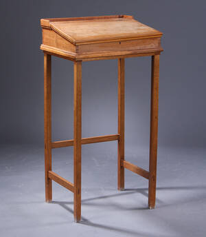 Skrivepult af egetræ