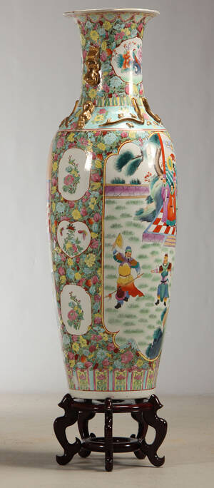 Stor kinesisk vase. 1900 tallet