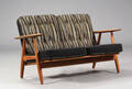 Hans J. Wegner. Cigaren. To-pers. sofa, model GE-240, egetræ
